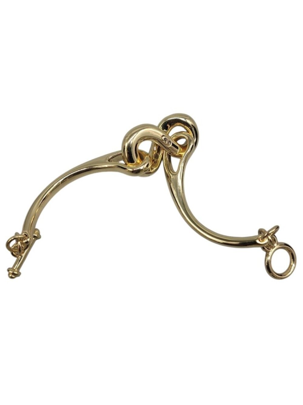 Roberto RFM L infinito Bracelet Bikini Line Gold Tone Metal Link Size 6.5" - Picture 3 of 12